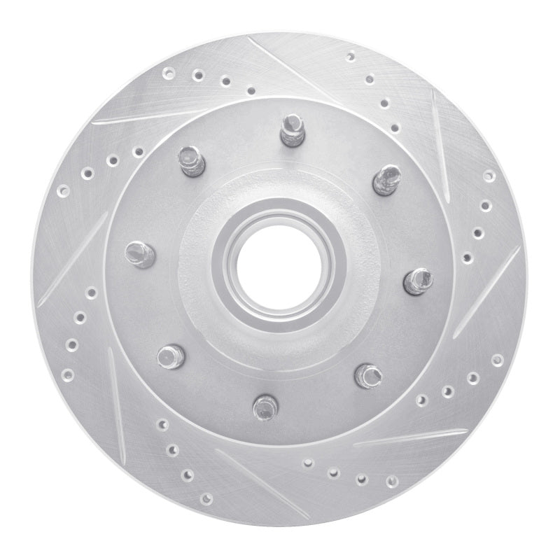 R1 Concepts R1 99-02 Ford F-250 2WD (Super Duty) Front Right Drilled & Slotted Silver Brake Rotor
