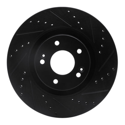 R1 Concepts R1 11-25 Hyundai Tucson Front Right Drilled & Slotted Black Brake Rotor