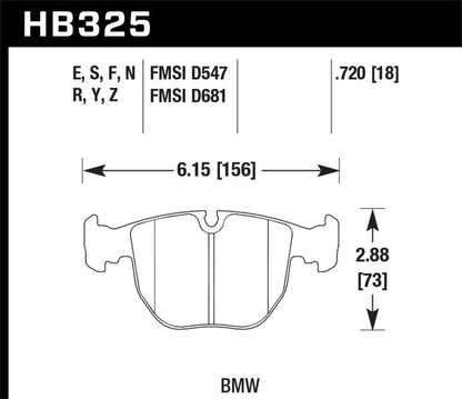 Hawk Performance Hawk 04-06 BMW X5 3.0i/4.4i HPS 5.0 Street Front Brake Pads