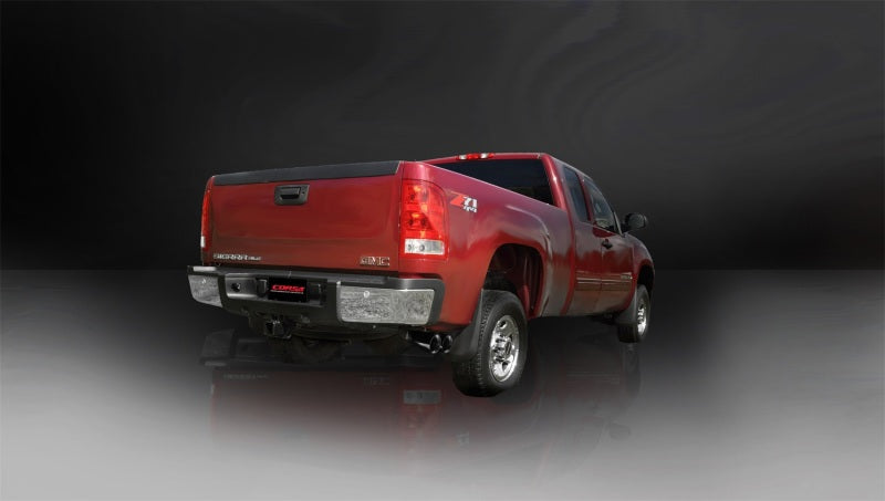 CORSA Performance Corsa 11-12 Chevrolet Silverado Crew Cab/Std. Bed 2500 6.0L V8 Black Sport Cat-Back Exhaust