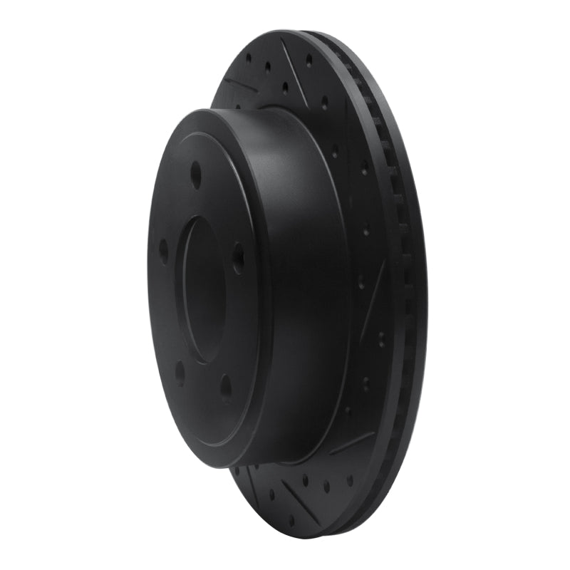 R1 Concepts R1 03-03 Dodge Ram 1500 Van Rear Right Drilled & Slotted Black Brake Rotor
