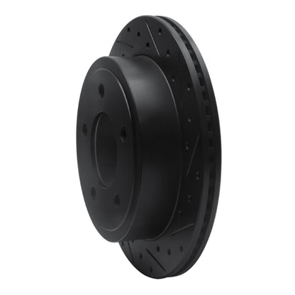 R1 Concepts R1 03-03 Dodge Ram 1500 Van Rear Right Drilled & Slotted Black Brake Rotor