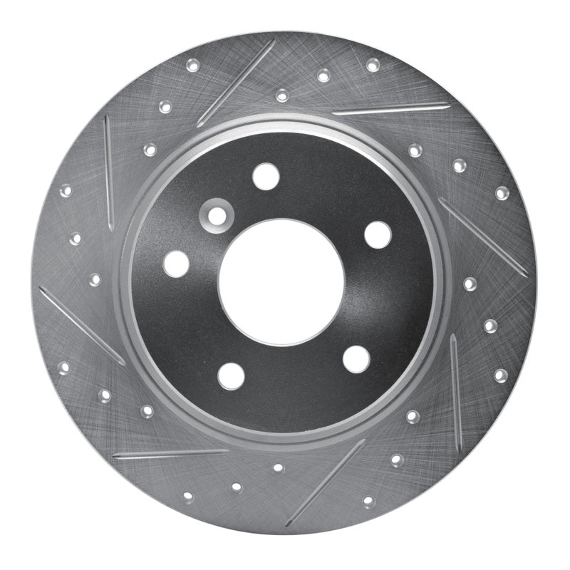 R1 Concepts R1 94-04 Land Rover Range Rover Rear Left Drilled & Slotted Silver Brake Rotor