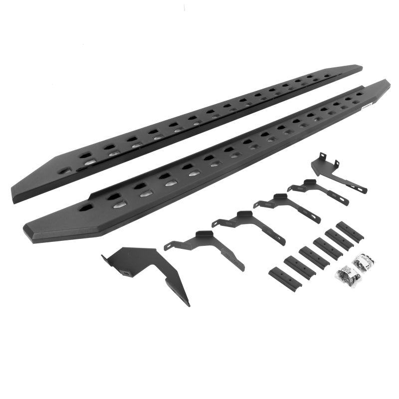 Go Rhino 19-22 Ford Ranger Crew Cab 4DR RB20 Slim Running Boards Kit (Incl. Brackets) - Tex. Blk