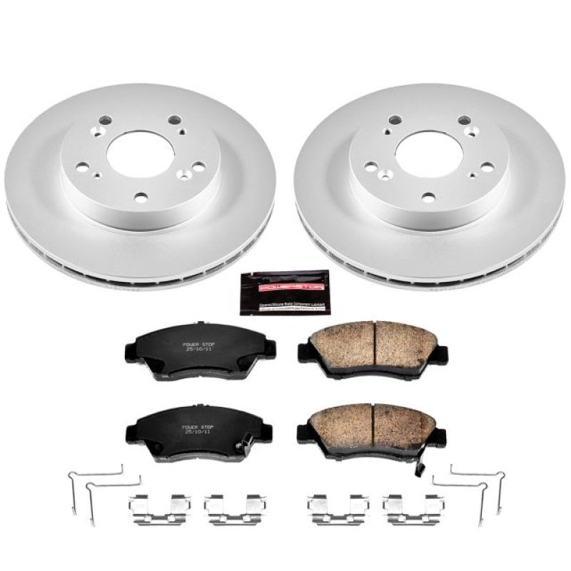PowerStop Power Stop 06-11 Honda Civic Front Z17 Evolution Geomet Coated Brake Kit