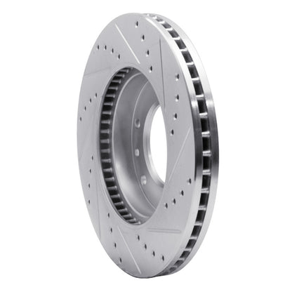 R1 Concepts R1 06-14 Hyundai Entourage Front Left Drilled & Slotted Silver Brake Rotor
