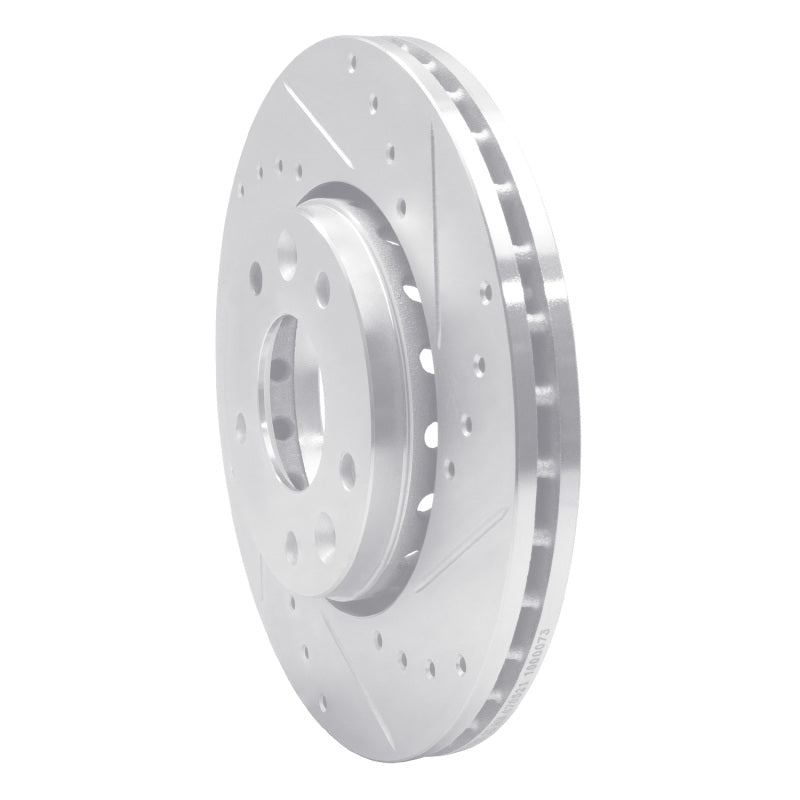 R1 Concepts R1 20-25 Nissan SENTRA Front Right Drilled & Slotted Silver Brake Rotor