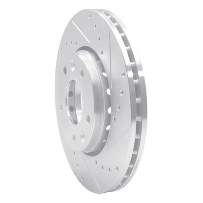 R1 Concepts R1 20-25 Nissan SENTRA Front Right Drilled & Slotted Silver Brake Rotor