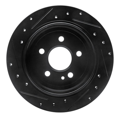 R1 Concepts R1 98-05 Mercedes-Benz ML320 Rear Right Drilled & Slotted Black Brake Rotor
