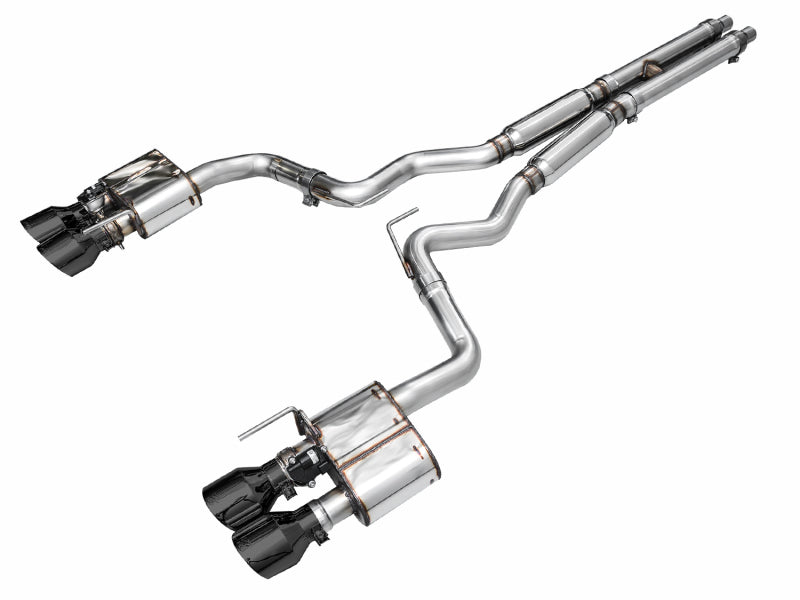 AWE Tuning AWE 2024 Ford Mustang GT Fastback S650 RWD SwitchPath Cat-Back Exhaust w/ Quad Diamond Black Tips