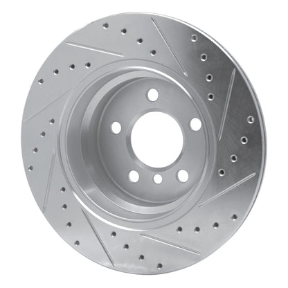 R1 Concepts R1 02-06 BMW X5 Rear Left Drilled & Slotted Silver Brake Rotor