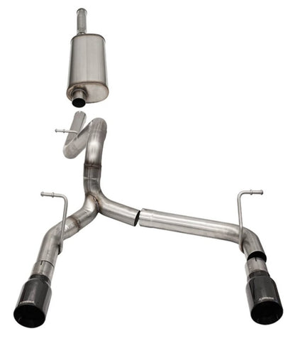 CORSA Performance Corsa 2018-2025 Jeep Wrangler JLU 3.6L 2.75in Sport Cat-Back Exhaust w/ 4in Black Tips