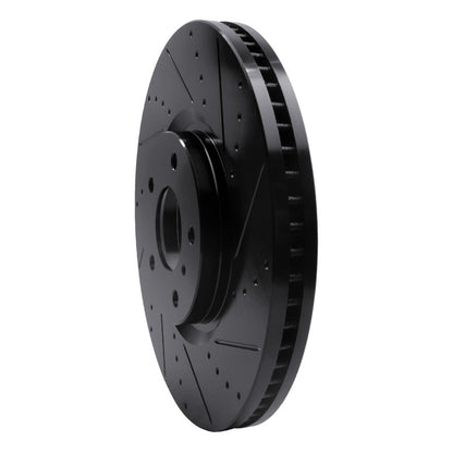 R1 Concepts R1 07-15 Infiniti G35 Front Right Drilled & Slotted Black Brake Rotor