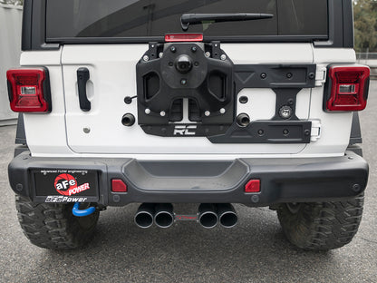 aFe Rebel Series 2.5in 304 SS Cat-Back Exhaust w/ Black Tip 18-20 Jeep Wrangler (JL)