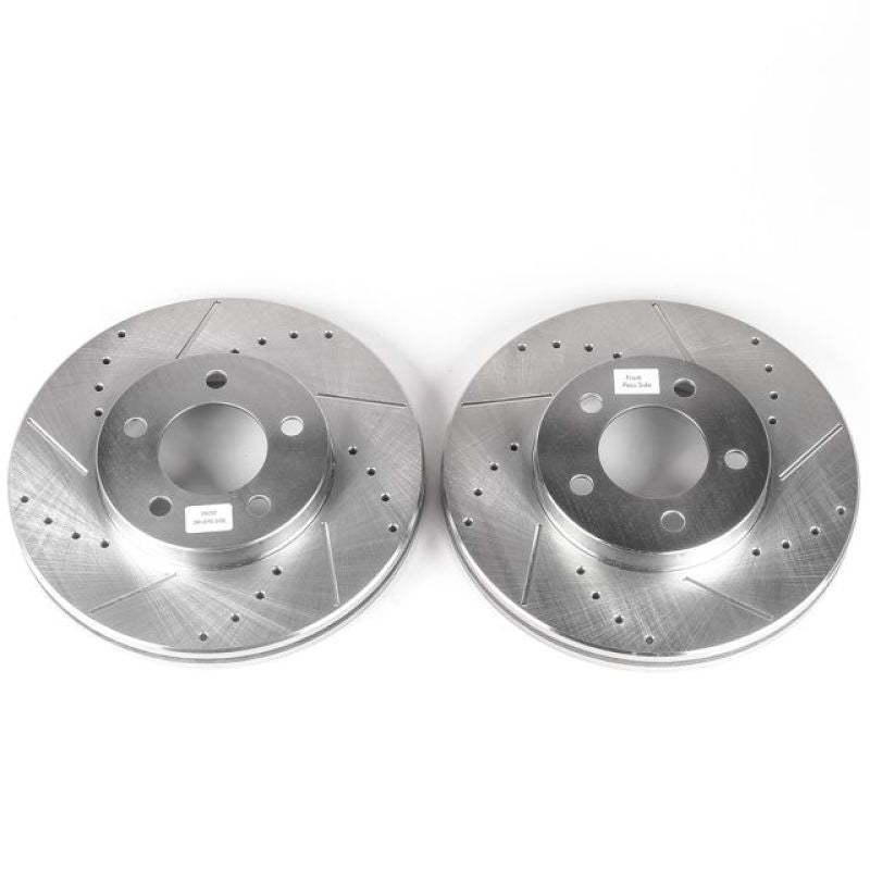 PowerStop Power Stop 94-00 Ford Taurus Front Evolution Drilled & Slotted Rotors - Pair