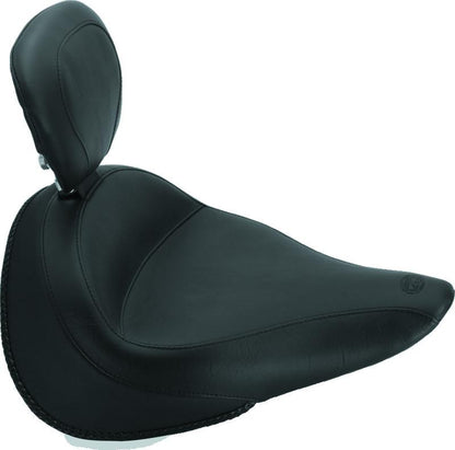 Mustang Motorcycle Mustang 14-21 Yamaha Bolt Standard Touring Solo Seat w/ Driver Backrest - Black