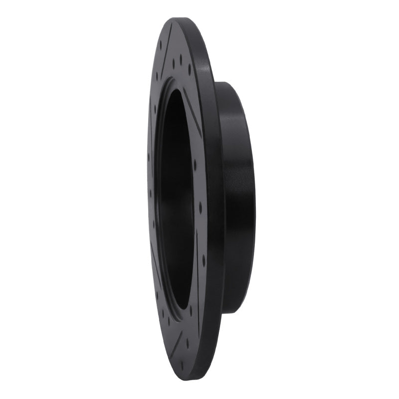 R1 Concepts R1 2015-2025 Lexus ES250 Rear Right Drilled & Slotted Black Brake Rotor