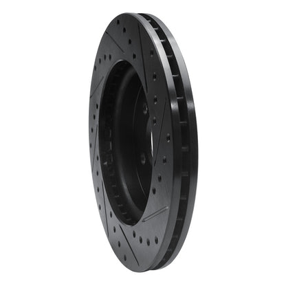 R1 Concepts R1 98-05 Mercedes-Benz ML320 Front Left Drilled & Slotted Black Brake Rotor