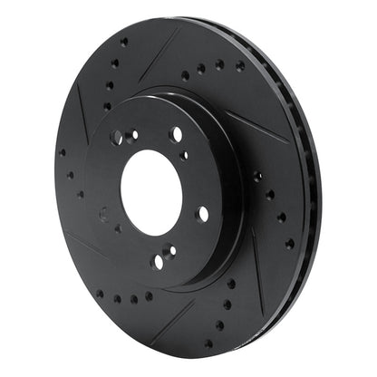 R1 Concepts R1 91-01 Acura RL Front Left Drilled & Slotted Black Brake Rotor