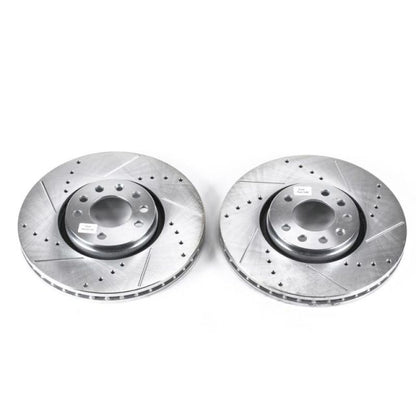PowerStop Power Stop 06-11 Saab 9-3 Front Evolution Drilled & Slotted Rotors - Pair