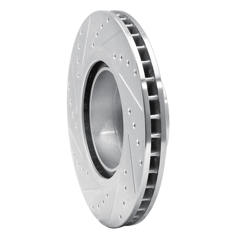 R1 Concepts R1 93-97 BMW 840CI Front Right Drilled & Slotted Silver Brake Rotor