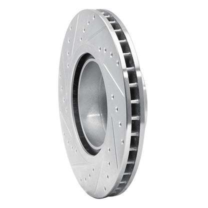 R1 Concepts R1 93-97 BMW 840CI Front Right Drilled & Slotted Silver Brake Rotor