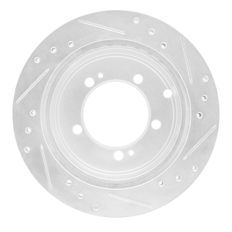 R1 Concepts R1 91-99 Dodge STEALTH Rear Right Drilled & Slotted Silver Brake Rotor
