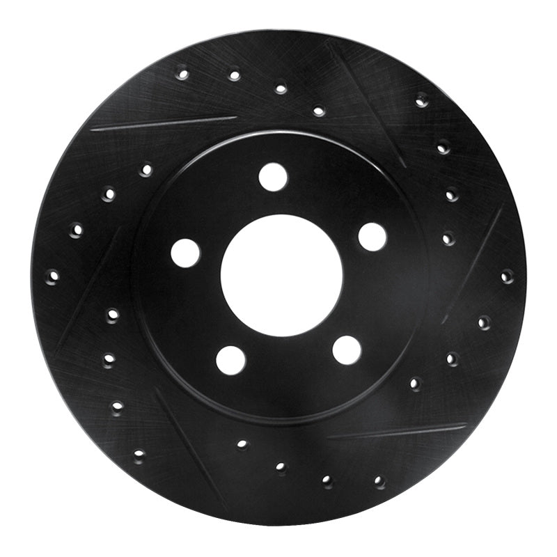 R1 Concepts R1 95-99 Dodge Neon (USA/Canada) Front Right Drilled & Slotted Black Brake Rotor