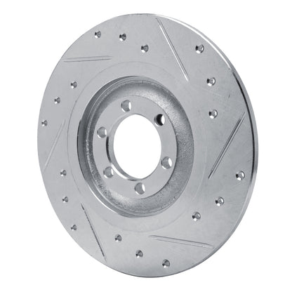 R1 Concepts R1 81-89 Alfa Romeo GTV-6 Rear Left Drilled & Slotted Silver Brake Rotor