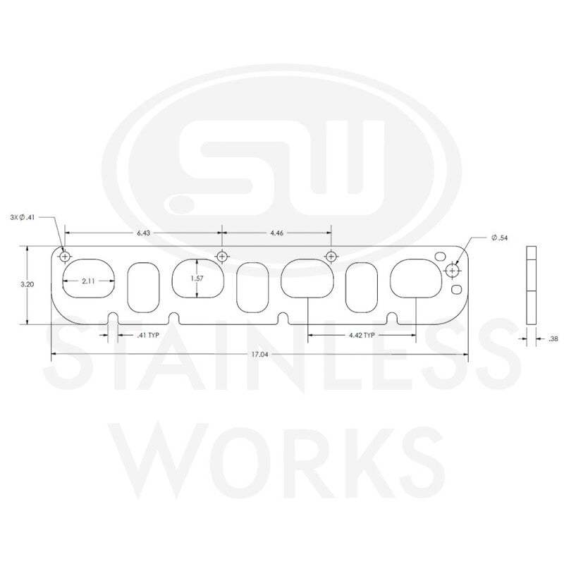 Stainless Works Hemi 5.7L/6.1L/6.4L D-Port Shaped Header 304SS Exhaust Flanges 1-7/8in Primaries