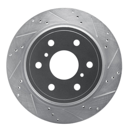 R1 Concepts R1 07-20 Cadillac Escalade ESV Rear Right Drilled & Slotted Silver Brake Rotor