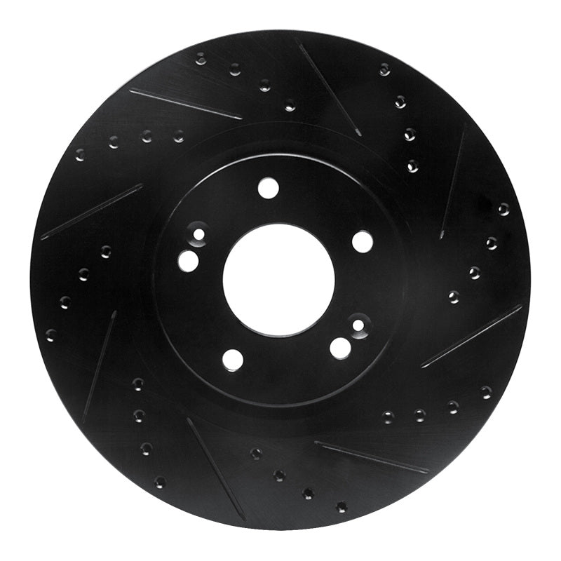 R1 Concepts R1 15-21 Kia Sedona Front Right Drilled & Slotted Black Brake Rotor