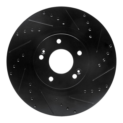 R1 Concepts R1 15-21 Kia Sedona Front Right Drilled & Slotted Black Brake Rotor