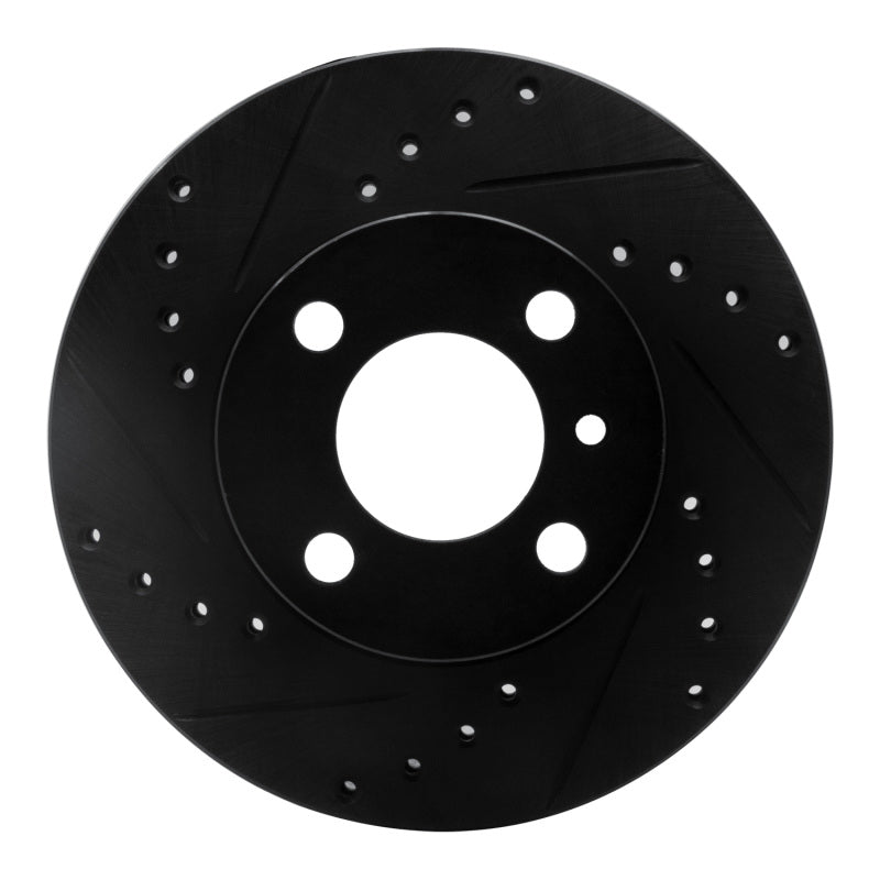 R1 Concepts R1 76-77 BMW 320I (USA/Canada) Front Left Drilled & Slotted Black Brake Rotor