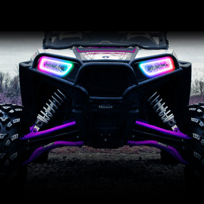 ORACLE Lighting Oracle 1421 Polaris RZR 900/1000 Turbo Dynamic RGB+A Seq Turn Signal Headlight Halo Kit
