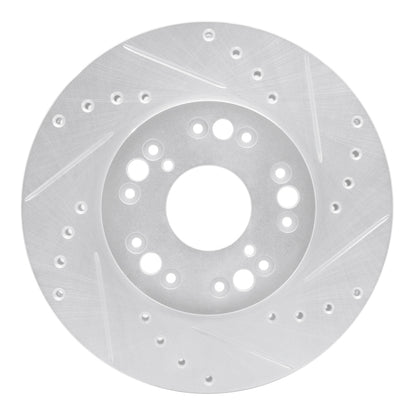R1 Concepts R1 91-92 Lexus LS400 Front Right Drilled & Slotted Silver Brake Rotor
