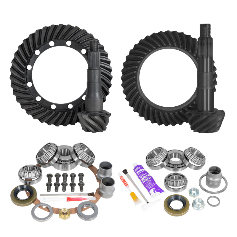 Yukon Gear & Axle Yukon Ring & Pinion Gear Kit Front & Rear for Toyota 9.5/8R Diff (w/o Factory Locker) 5.29 Ratio