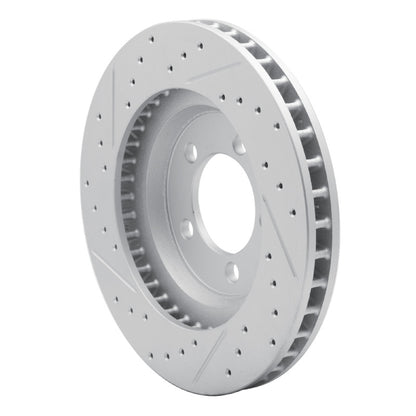 R1 Concepts R1 65-66 Ford Galaxie Front Right Drilled & Slotted Geo-Carbon Rotor