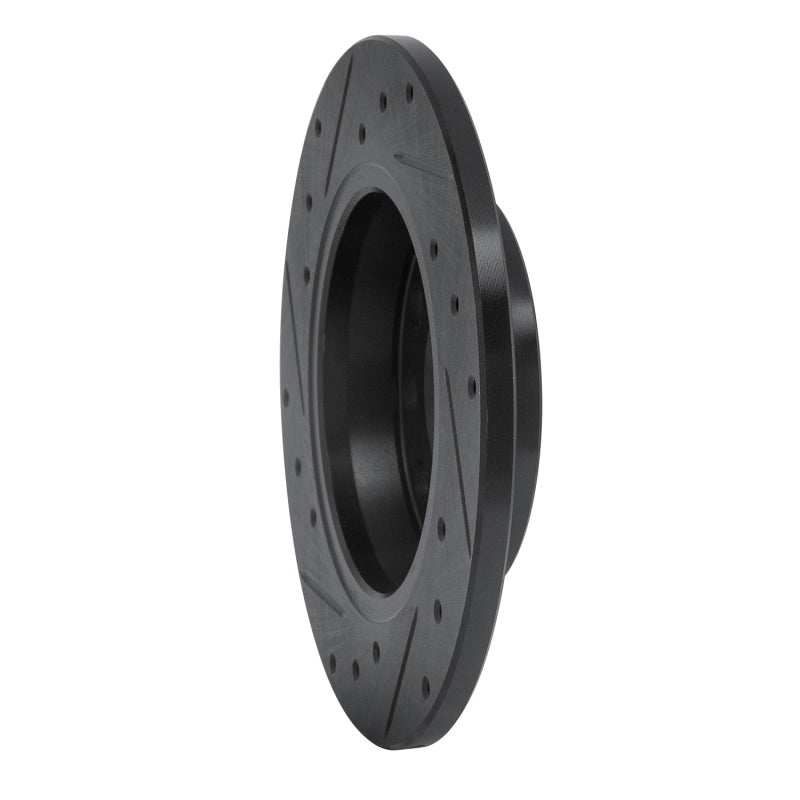 R1 Concepts R1 01-03 Volkswagen EuroVan Front Right Drilled & Slotted Black Brake Rotor