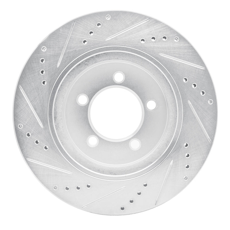 R1 Concepts R1 02-05 Ford Explorer Front Right Drilled & Slotted Silver Brake Rotor