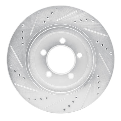 R1 Concepts R1 02-05 Ford Explorer Front Right Drilled & Slotted Silver Brake Rotor