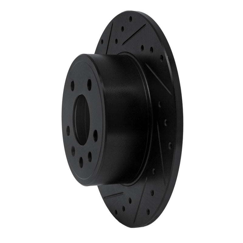 R1 Concepts R1 97-08 Chevrolet ASTRA (Mexico) Rear Left Drilled & Slotted Black Brake Rotor