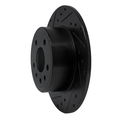 R1 Concepts R1 97-08 Chevrolet ASTRA (Mexico) Rear Left Drilled & Slotted Black Brake Rotor