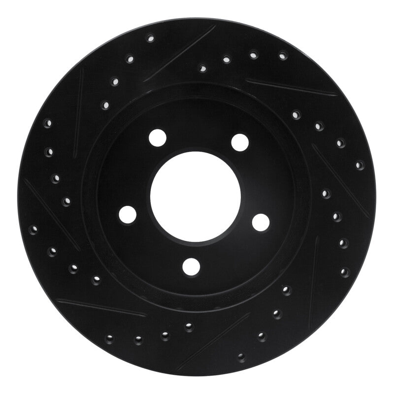 R1 Concepts R1 91-02 Chrysler Grand Voyager Front Right Drilled & Slotted Black Brake Rotor