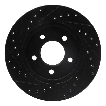 R1 Concepts R1 91-02 Chrysler Grand Voyager Front Right Drilled & Slotted Black Brake Rotor