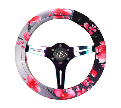 NRG Steering Wheel Cover - Sakura Stretch Polyester w/ PrismaTag