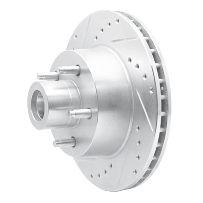 R1 Concepts R1 79-91 Ford Country Squire Front Left Drilled & Slotted Silver Brake Rotor