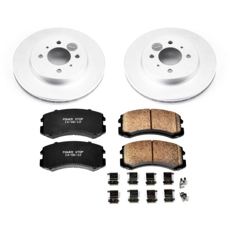 PowerStop Power Stop 02-07 Mitsubishi Lancer Front Z17 Evolution Geomet Coated Brake Kit