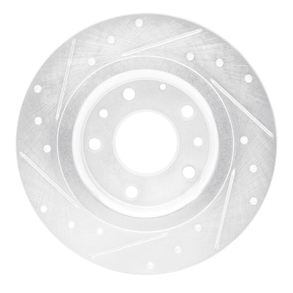 R1 Concepts R1 16-18 Mazda CX-3 Rear Right Drilled & Slotted Silver Brake Rotor