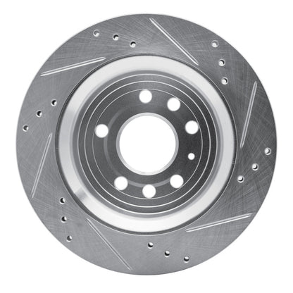 R1 Concepts R1 03-11 Cadillac BLS (Mexico) Rear Left Drilled & Slotted Silver Brake Rotor